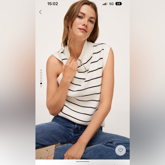 NWT mango striped vest - Picture 4 of 8